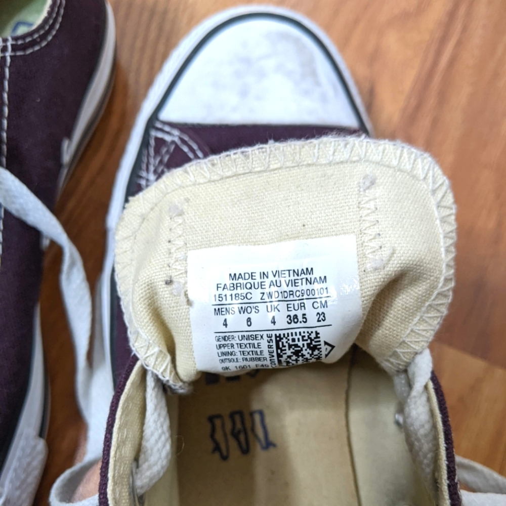 2/$35 Unisex Purple Retro Converse sneakers - Picture 2 of 8
